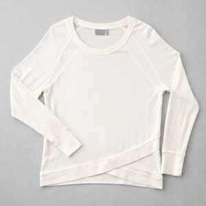 Athleta Ivory Modal Crewneck Sweatshirt Women’s Large Soft Lounge Pullover